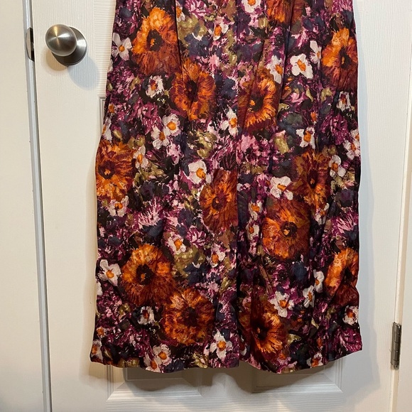 VTG 50s/60s floral dress in warm tones sz M - Picture 11 of 12